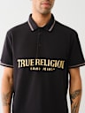 METALLIC LOGO POLO SHIRT