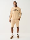 SILICONE LOGO TAPING SWEAT SHORT