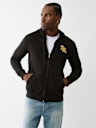 METALLIC LOGO ZIP HOODIE