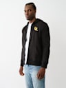 METALLIC LOGO ZIP HOODIE