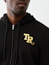 METALLIC LOGO ZIP HOODIE