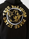 METALLIC LOGO ZIP HOODIE