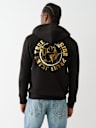 METALLIC LOGO ZIP HOODIE