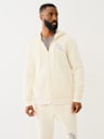 METALLIC LOGO ZIP HOODIE