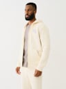 METALLIC LOGO ZIP HOODIE