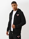 OVERLAY LOGO ZIP HOODIE