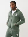 IRIDESCENT LOGO ZIP HOODIE