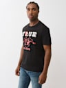 BLOCKED LETTERING BUDDDHA TEE