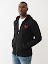 FLOCKED HORSESHOE ZIP HOODIE