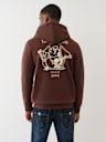 FLOCKED HORSESHOE ZIP HOODIE