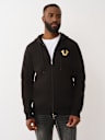 BIG FOIL HORSESHOE ZIP HOODIE