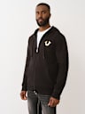 BIG FOIL HORSESHOE ZIP HOODIE