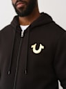 BIG FOIL HORSESHOE ZIP HOODIE