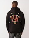 BIG FOIL HORSESHOE ZIP HOODIE