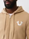 BIG FOIL HORSESHOE ZIP HOODIE