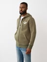 BIG FOIL HORSESHOE ZIP HOODIE