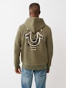 BIG FOIL HORSESHOE ZIP HOODIE