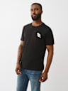 FLOCKED LOGO TEE