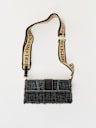 FRAYED DENIM SHOULDER BAG
