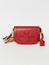 STITCHED HORSESHOE FLAP CROSSBODY BAG
