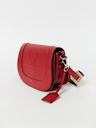 STITCHED HORSESHOE FLAP CROSSBODY BAG