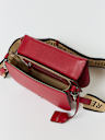 STITCHED HORSESHOE FLAP CROSSBODY BAG
