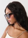 CRYSTAL CAT EYE SUNGLASSES