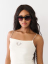 CRYSTAL CAT EYE SUNGLASSES