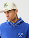 EMBROIDERED CREST TRUCKER HAT