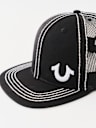 FLAT BRIM HORSESHOE TRUCKER HAT