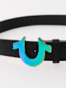 IRIDESCENT HORSESHOE BUCKLE BELT