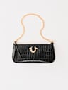 BOLSO DE CADENA PARA HOMBRO DE CUERO SINTÉTICO SÍMIL COCODRILO