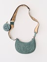 DENIM CRESCENT HOBO BAG