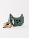 DENIM CRESCENT HOBO BAG