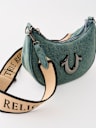 DENIM CRESCENT HOBO BAG
