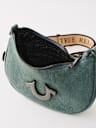 DENIM CRESCENT HOBO BAG