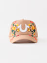 EMBROIDERED FLOWER HORSESHOE HAT