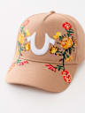 EMBROIDERED FLOWER HORSESHOE HAT