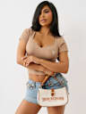 CANVAS LOGO SHOULDER BAG