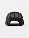 TRUE RELIGION X BELLA DOÑA EMBROIDERED ROSE PATCH TRUCKER HAT