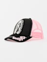 TRUE RELIGION X BELLA DOÑA EMBROIDERED GRAPHIC TRUCKER HAT