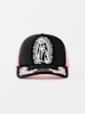 TRUE RELIGION X BELLA DOÑA EMBROIDERED GRAPHIC TRUCKER HAT