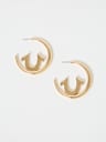 HORSESHOE HALF HOOP EARRINGS