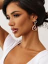 LOGO HEART STACK EARRINGS