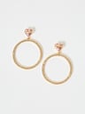 LOGO HEART HOOP EARRINGS