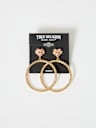 LOGO HEART HOOP EARRINGS