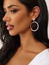 LOGO HEART HOOP EARRINGS