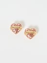 HEART LOGO STUD EARRINGS