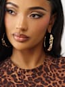 LOGO HOOP EARRINGS