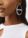 CRYSTAL HORSESHOE HOOP EARRINGS